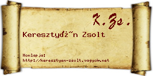 Keresztyén Zsolt névjegykártya